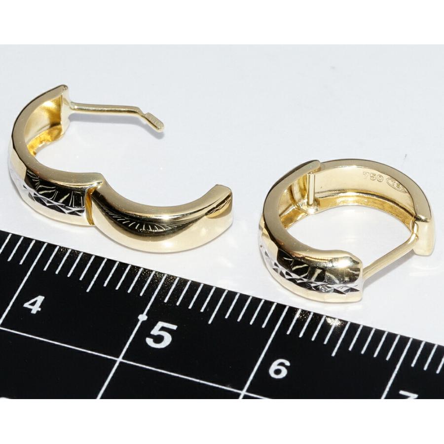 ピアス K18YG K18WG フープピアス : たかみ質店 Yahoo!店 - 通販