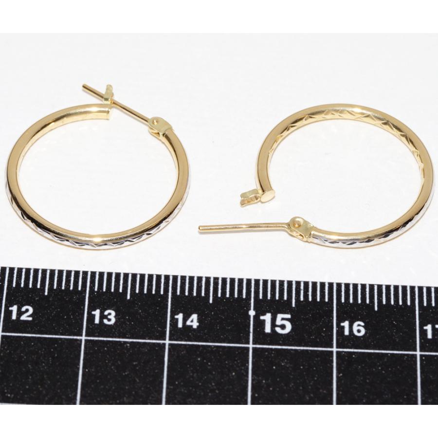 ピアス K18YG K18WG フープピアス : たかみ質店 Yahoo!店 - 通販
