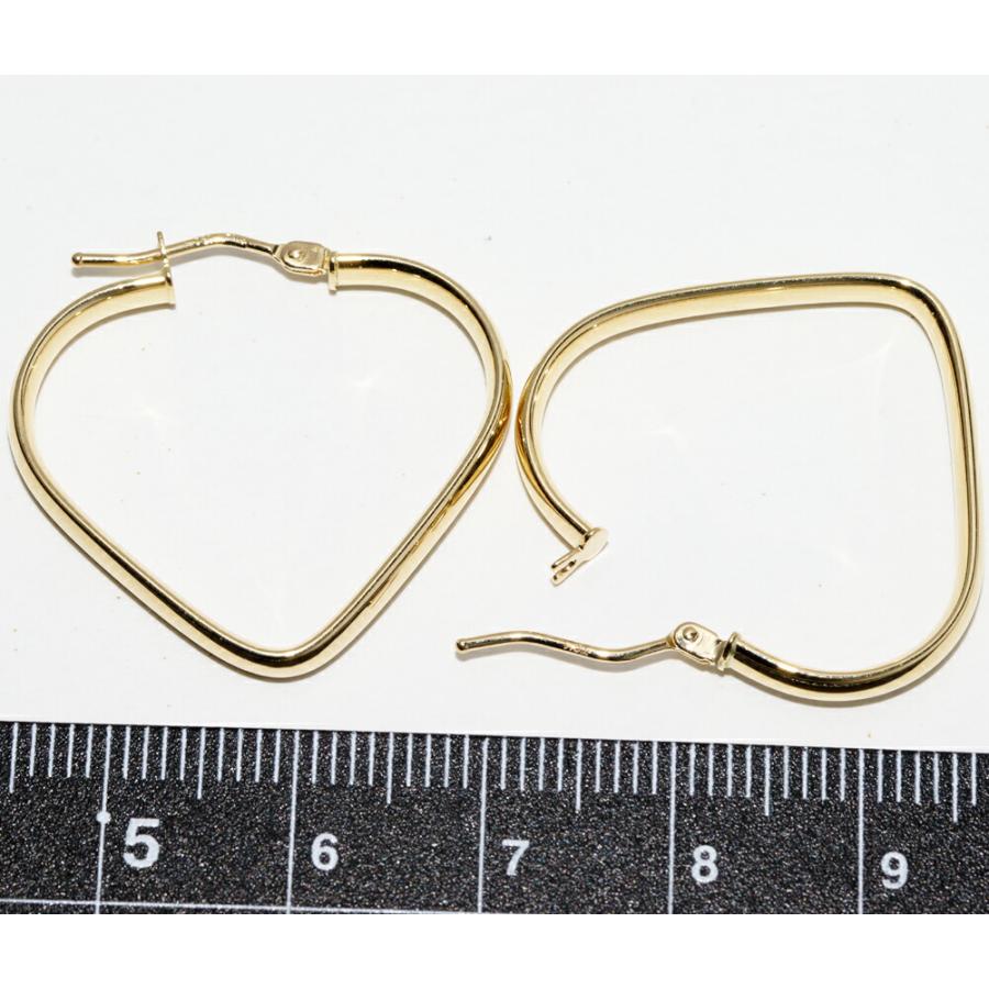 18Kフープピアス crossfor公式】ハーフフープピアス Duo Wave Branch 18金