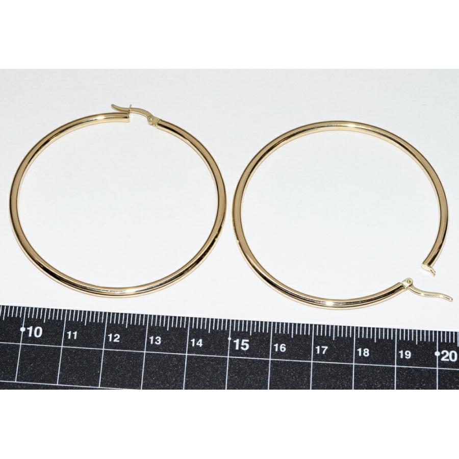 ピアス K18YG フープピアス 約55mmの画像