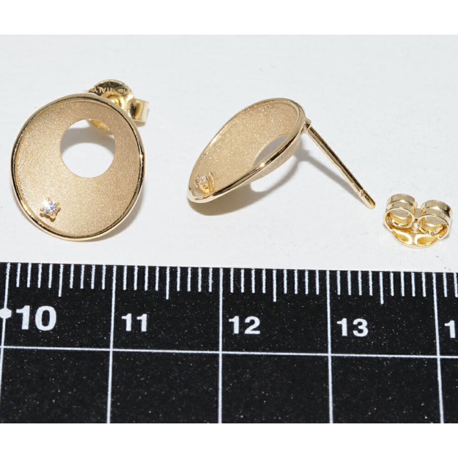 ピアス K18YG ダイヤ2P サークル : たかみ質店 Yahoo!店 - 通販