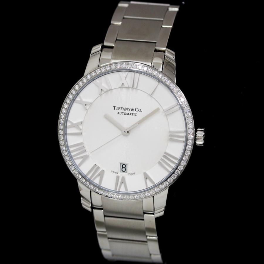 Tiffany アトラスドーム ダイヤベゼル メンズ腕時計