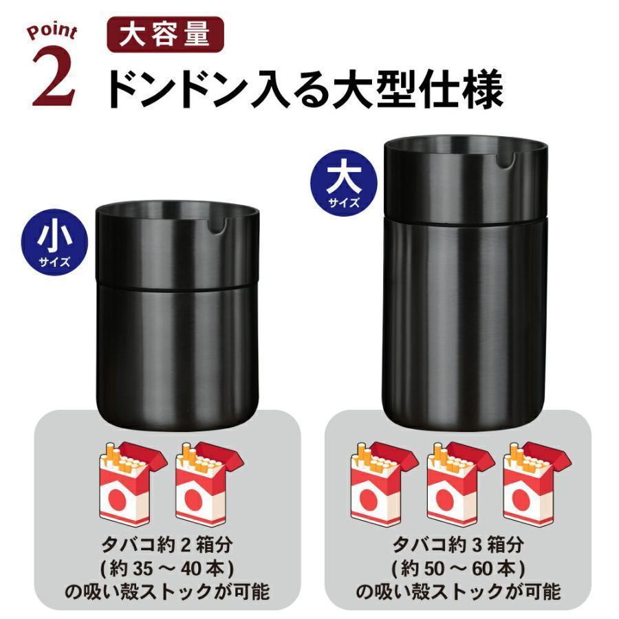 灰皿 車 ステンレス 車載 車内 アッシュトレイ 車用 フタ付 蓋付き 車用灰皿 車載灰皿 車灰皿 ステンレス灰皿 アイコス 大容量｜takamichishop｜07