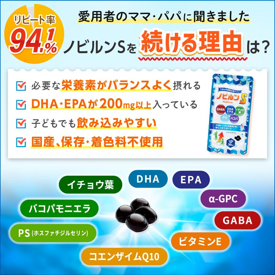 ノビルン 【LINE登録で300円OFFクーポン】ノビルン S DHA EPA 子供