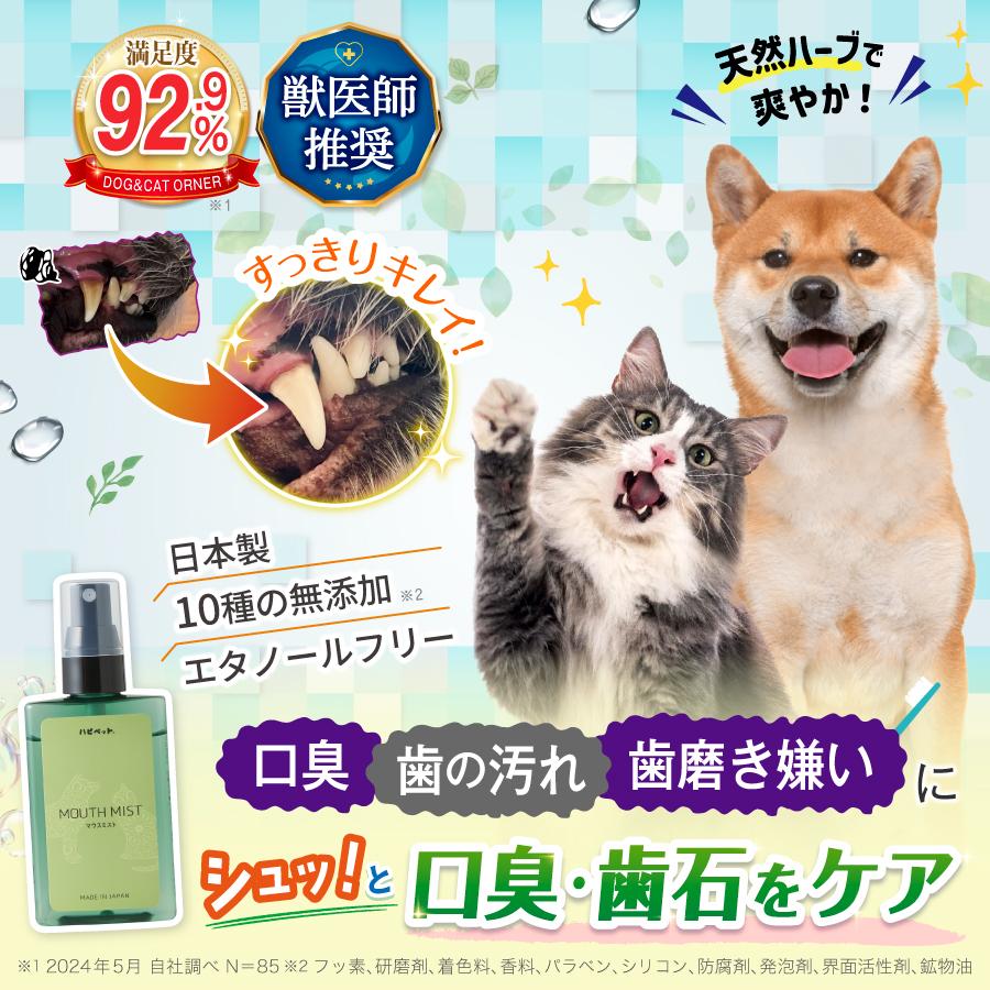 犬 猫 歯磨き 歯石取り デンタルケア 歯磨き粉 スプレー ミスト 歯石