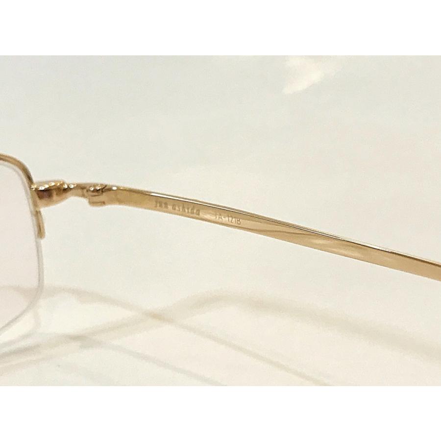 80〜 90s Vintage ジュン アシダ 18K Deco メガネ金装飾 JUN ASHIDA（ジュン アシダ） ナイロール K18ブラウンゴールド JA-121B