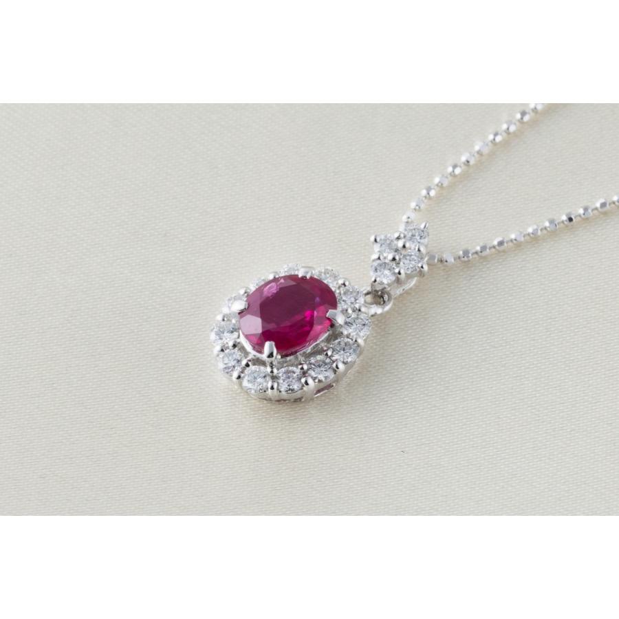 ネックレス 天然コランダム ルビー 天然ダイヤモンド 624815
