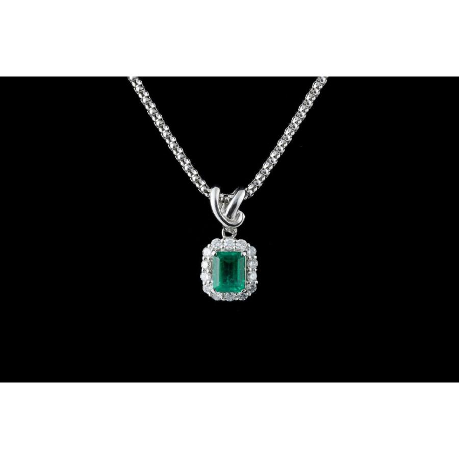 ネックレス 天然ベリル エメラルド 天然ダイヤモンド 624814