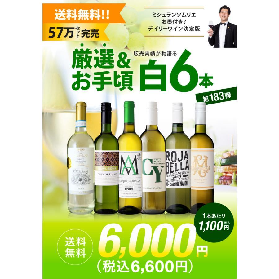 送料無料 第183弾 厳選＆お手頃 6本 白ワイン セット 販売実績が物語る