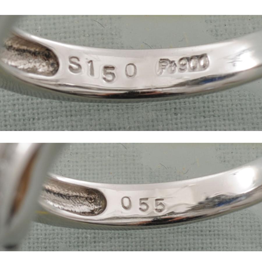 【A68】  Pt900 プラチナ900 天然ブルーサファイア 1.50ct メレダイヤ テーパーダイヤ 0.55ct リング 指輪 中古品仕上済 13号の画像