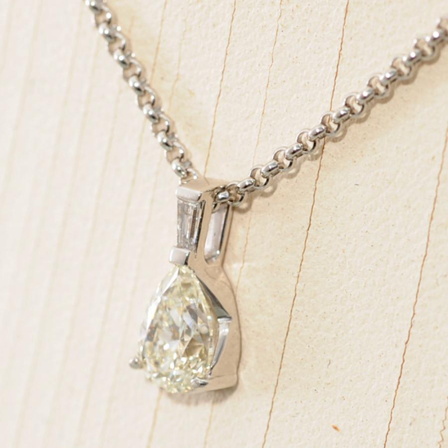 B22】 Pt850 Pt900 プラチナ ティアドロップ ダイヤモンド 1.034ct VS 