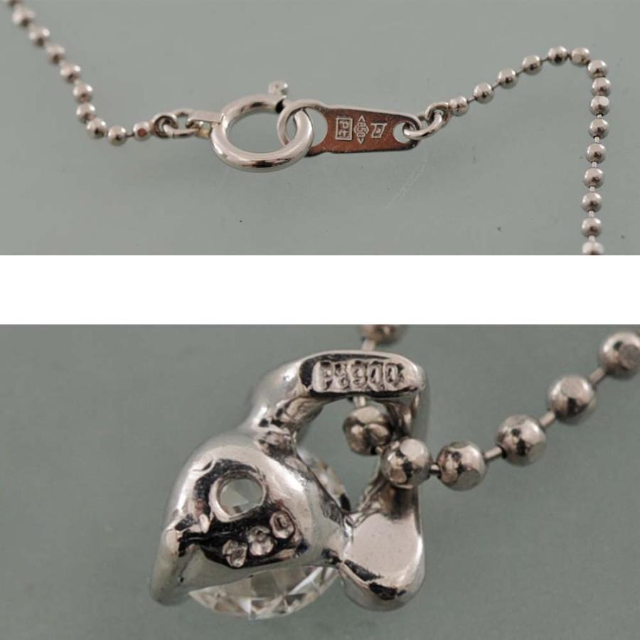 C82】 Pt850 Pt900 プラチナ ダイヤモンド 0.34ct デザイン ペンダント 