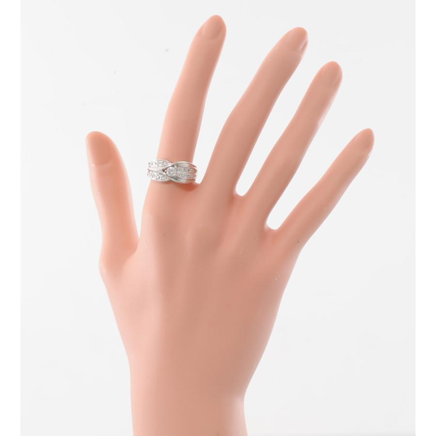 指輪 プラチナ900 C90】 Pt900 プラチナ ダイヤモンド 0.50ct デザイン リング 指輪 中古