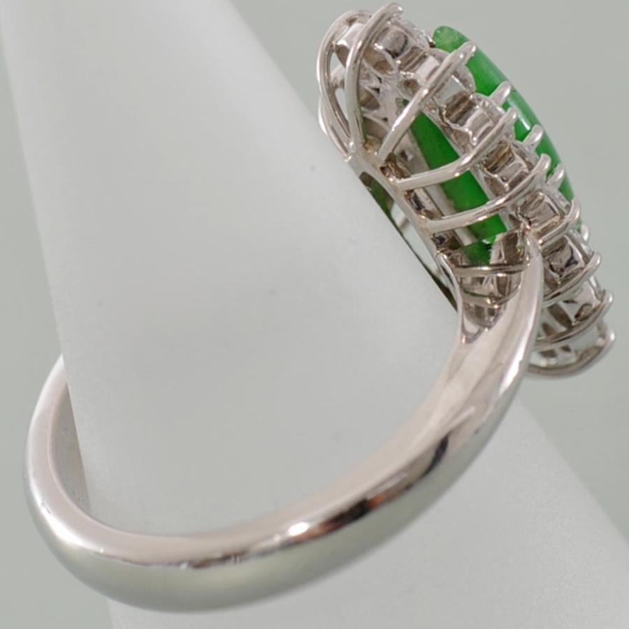 F11】 Pt900 プラチナ ひすい 翡翠 ダイヤモンド 0.91ct