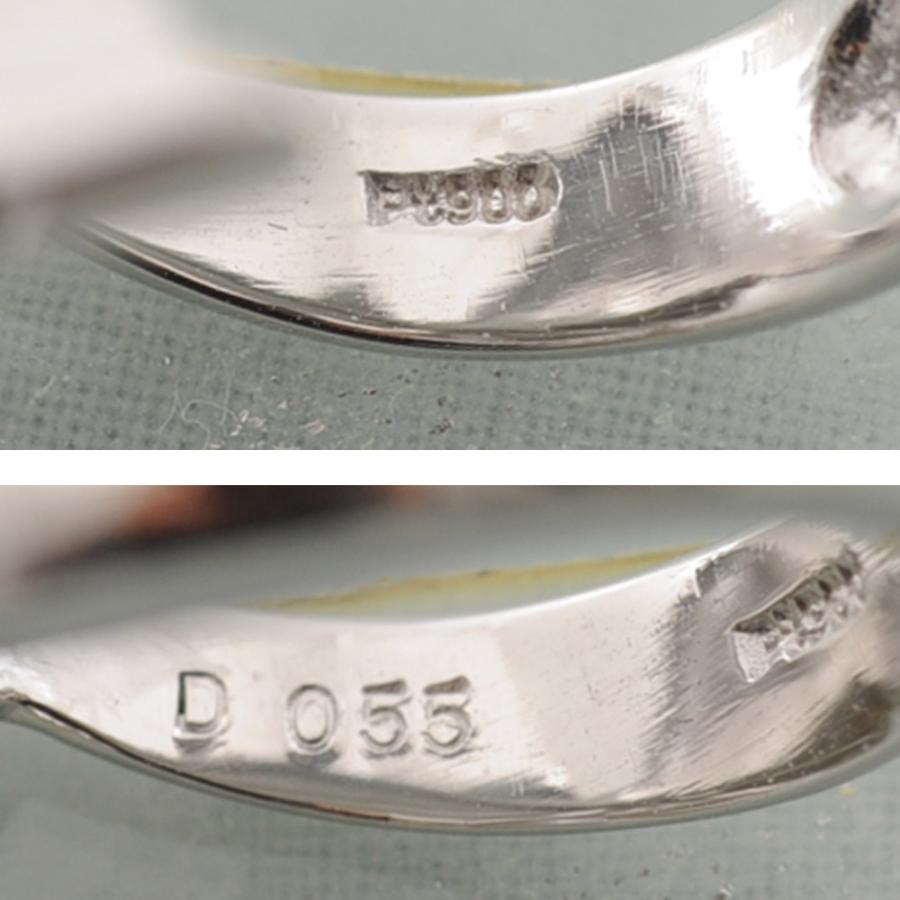 Pt900 プラチナ900 メレダイヤモンド 0.55ct 大型 デザイン リング 指輪 【匠】 中古品仕上げ済み 13号