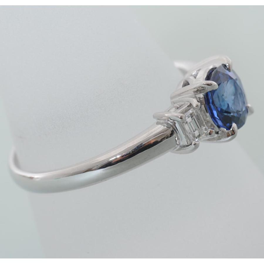 G31】 Pt900 プラチナ 天然ブルーサファイア 1.23ct ダイヤモンド 0.21 