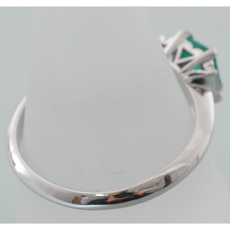 G32】 Pt900 プラチナ 天然エメラルド 0.45ct ダイヤモンド 0.18ct 