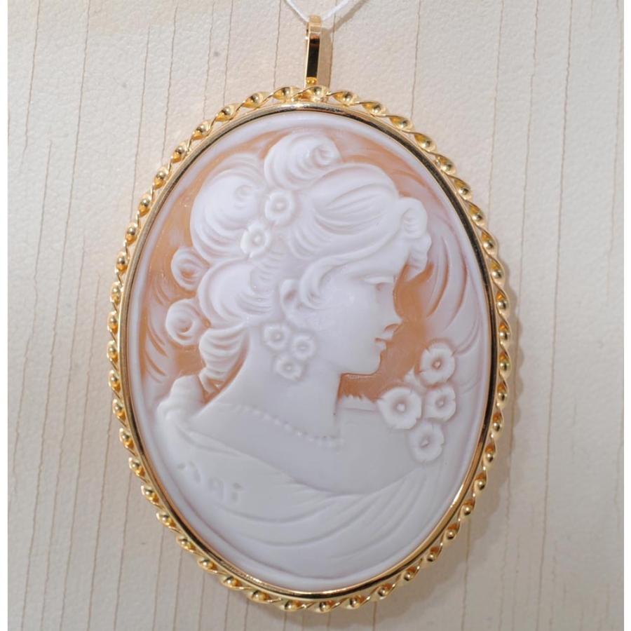 k18 diluca カメオブローチ ネックレストップ cameo 希少