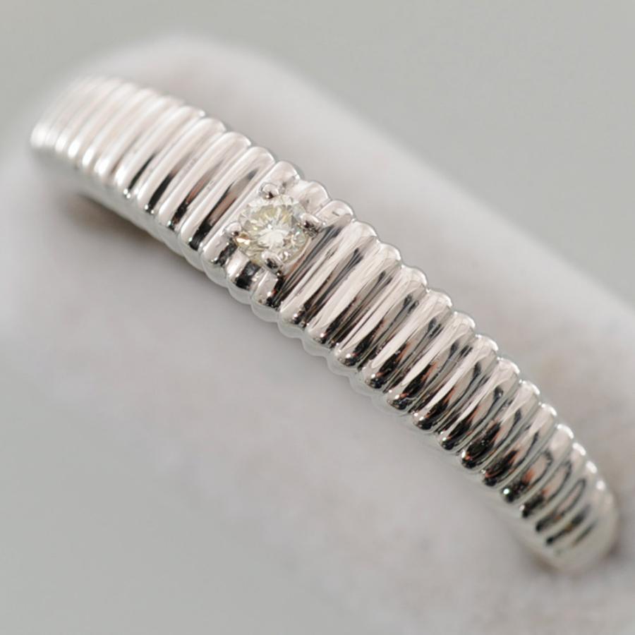 H04】 Pt999 プラチナ999 メレダイヤモンド 0.03ct デザイン リング 