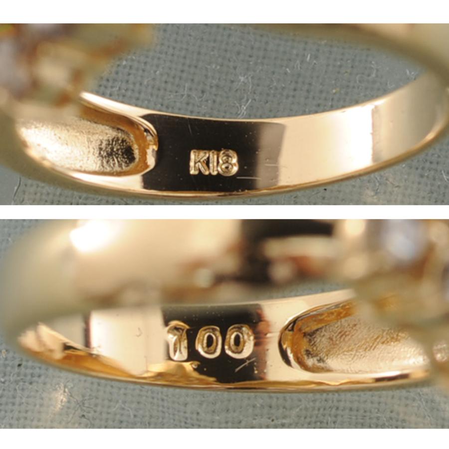 I20】 K18 イエローゴールド ダイヤモンド 1.00ct デザイン 指輪 