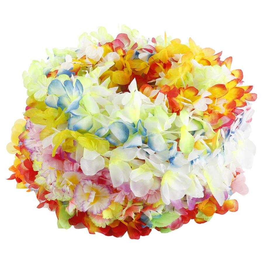 ハワイアンレイ 花輪 造花 首飾り 50本 フラダンス フラワーレイ 50本