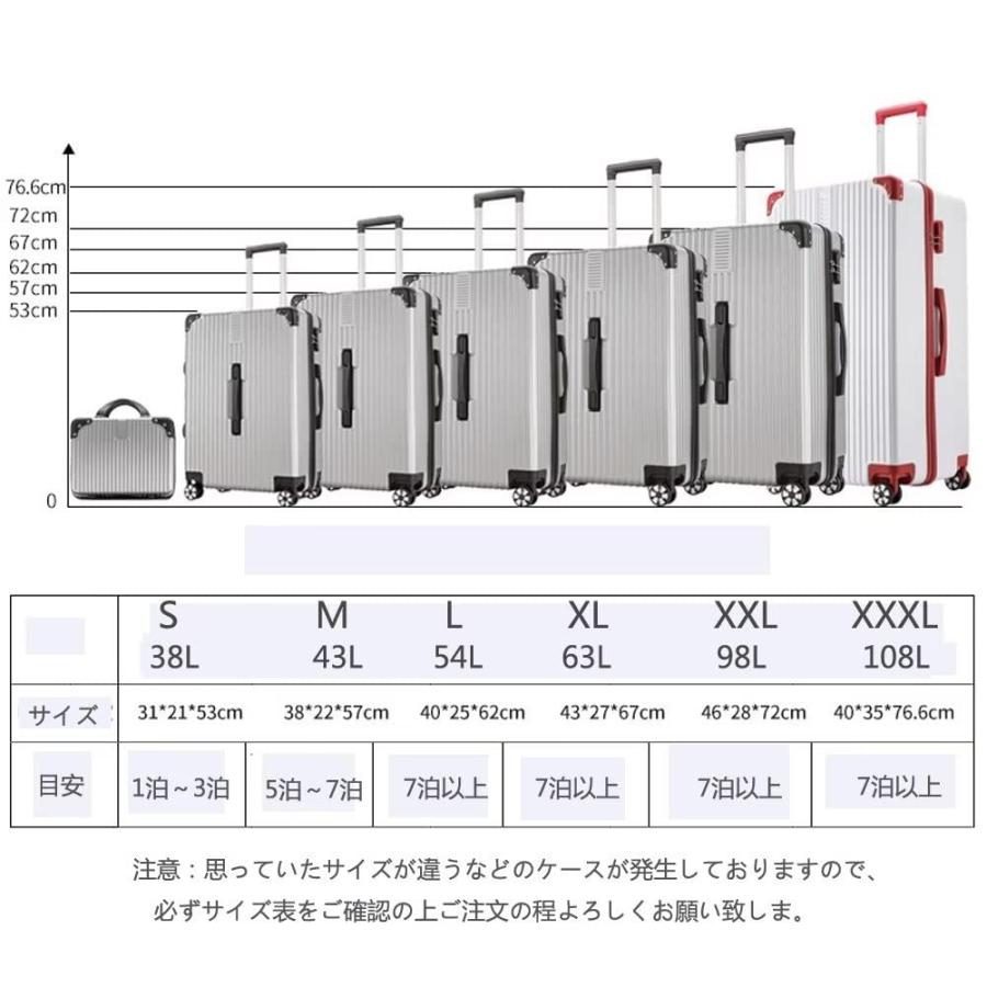 スーツケース キャリーケース キャリーバッグ ハードケース サイズ揃い アルミフレーム 機内持込 旅行 耐久性 大型 親子セット 小型サイズ付き グリーン L(40*25｜takaneko68｜04