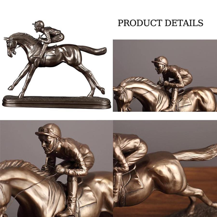 ブロンズダブル競馬の高級装飾品の像、ギャロッピング競走馬