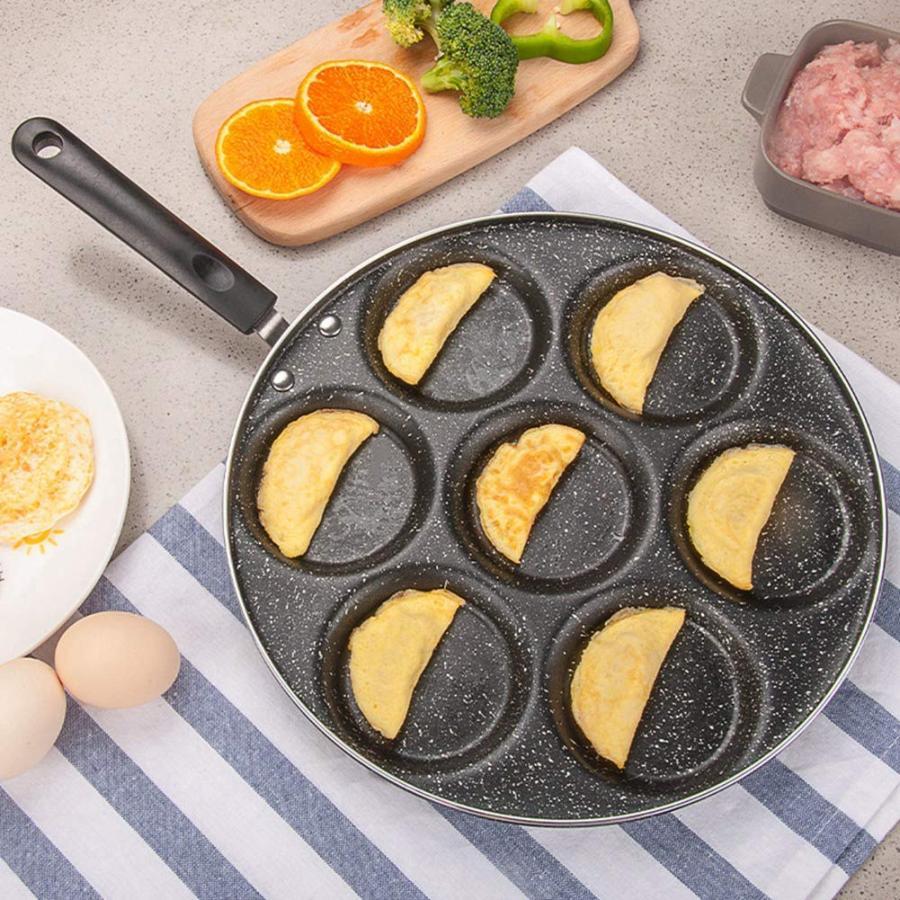 目玉焼きフライパン 7穴卵 大判焼き器 アルミニウム素材 分割 仕切り