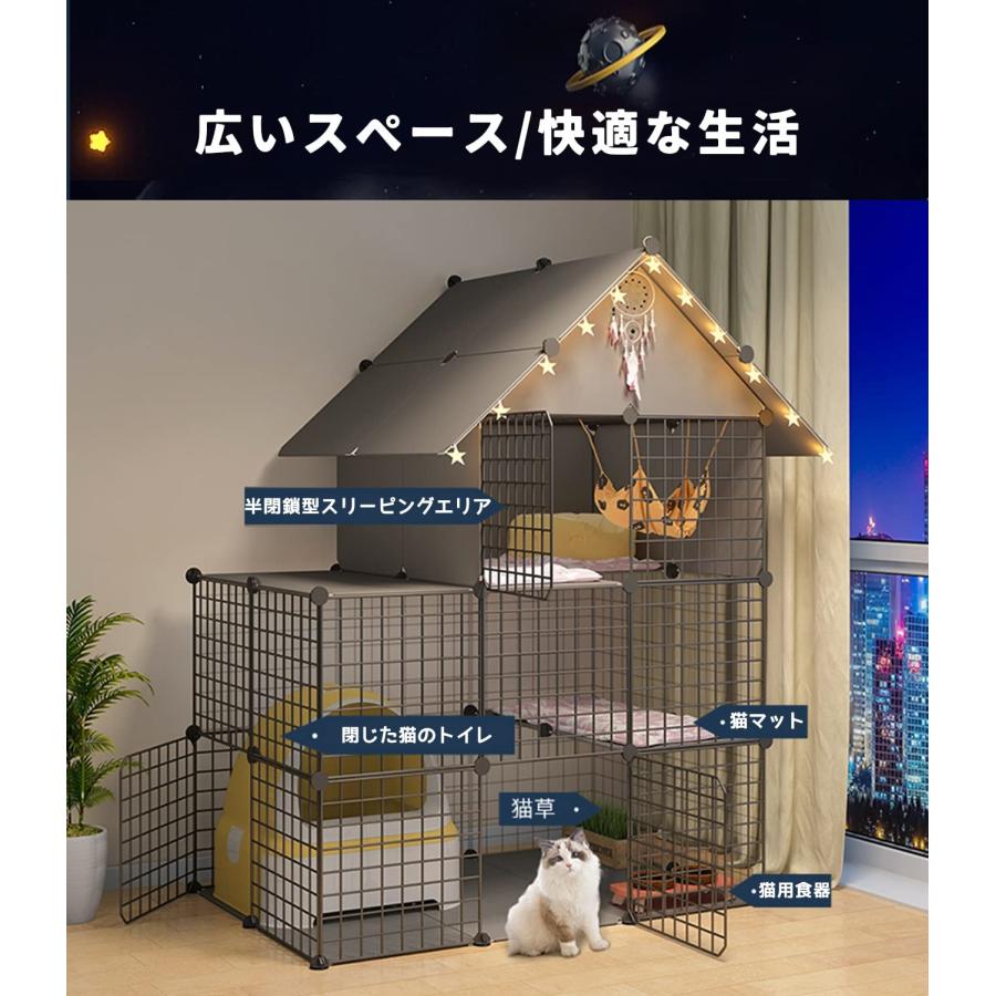 猫ケージ 3段 コンパクト ハンモック キャットケージ 猫