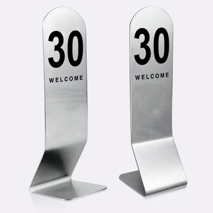 ステンレス テーブルナンバー テーブル番号、両面 ナンバー