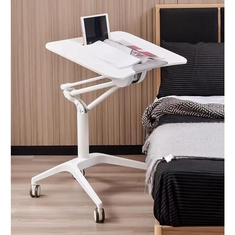 スタンディングデスク サイドテープル 68～101cm キャスター フック付き スタンディングデスク サイドテープル 68～101cm キャスター