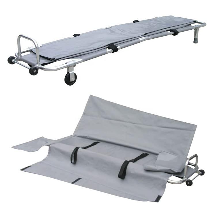 二つ折り担架 アルミ合金 軽量 コンパクト ストレッチャー ストレッチャー 簡易 担架 二つ折り コンパクト 折りたたみ PU製