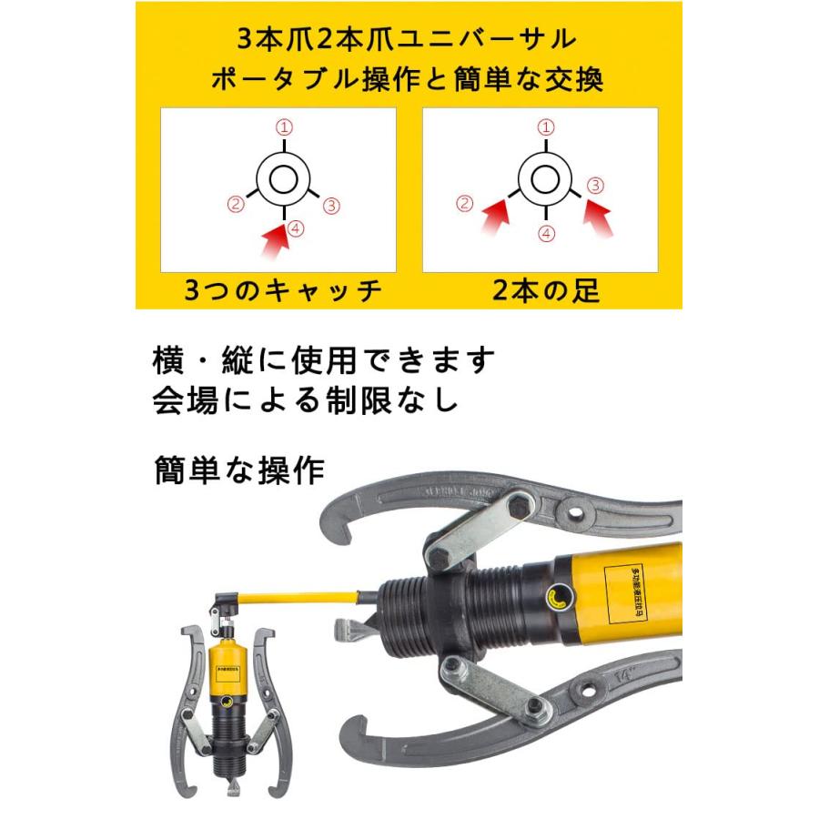 20T 油圧ポンプ式 ギアプーラー 2本/3本爪変更可 フライホイール 20T 油圧ポンプ式 ギアプーラー 2本/3本爪変更可 フライホイール