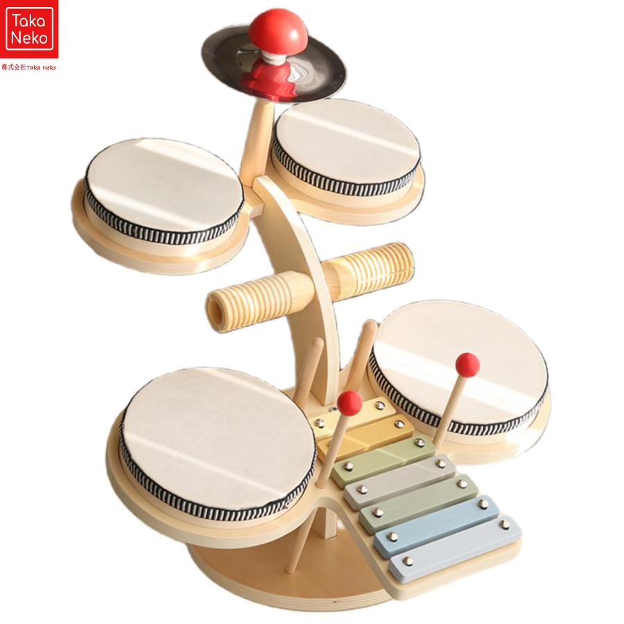 子供用木製音楽打楽器、木琴ドラムセット、赤ちゃん音楽啓蒙楽器