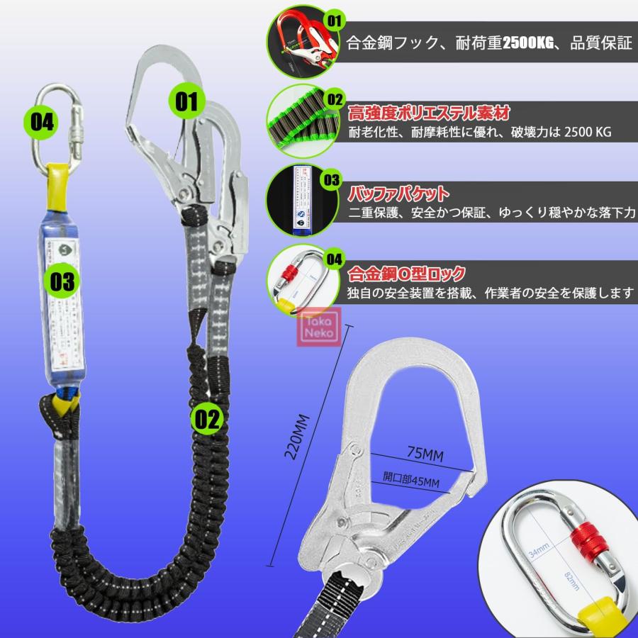 フルハーネス 新規格 安全帯 フルハーネス安全帯 新規格 セット 墜落制止用器具 ハーネス安全帯 新
