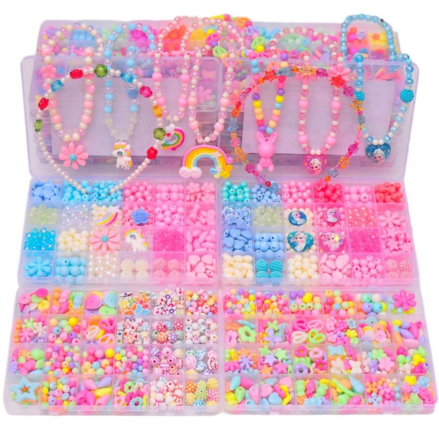 ビーズセット ビーズアクセサリーキット 48種類 手作りDIY 飾り