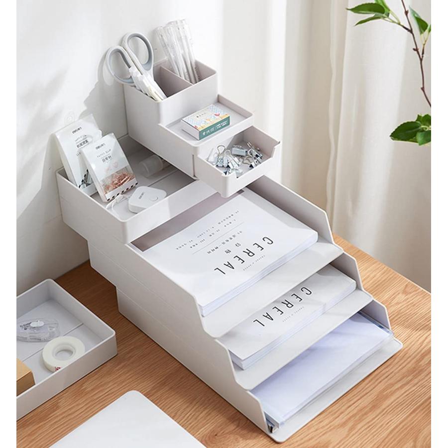 デスクトレー レターケース A4縦 事務用品 プラスチック オフェス収納