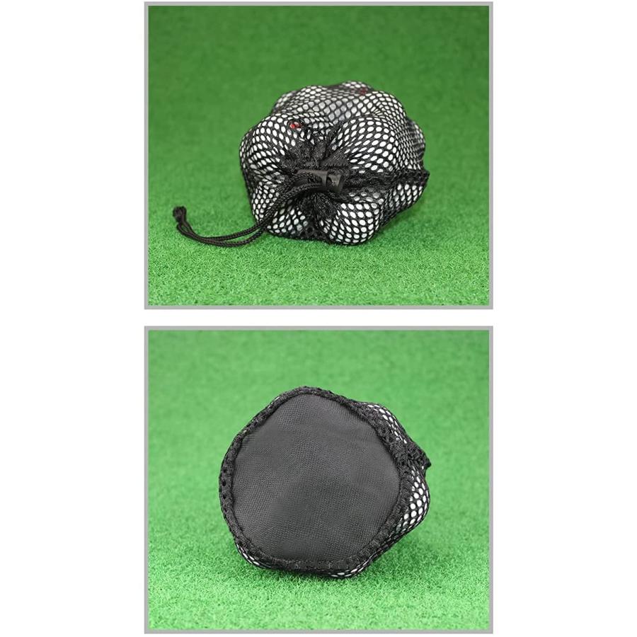 ゴルフボール・テニスボール収納用 メッシュバッグ ネットバッグ ボールバッグ 巾着袋 ナイロン製 ゴルフポーチ 1ダース(12個ボール入り可能)｜takaneko68｜02