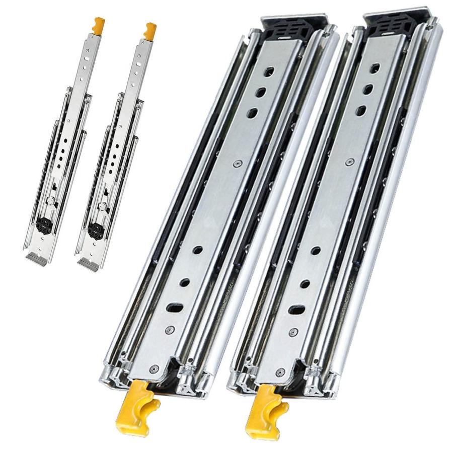 1000-2000mm スライドレール ロック付 超重量用スライドレール 完全な拡張 ボールベアリング スチール製 引き出しスライド 伸縮式 ベアリングタイプ 引き出しレ の商品画像