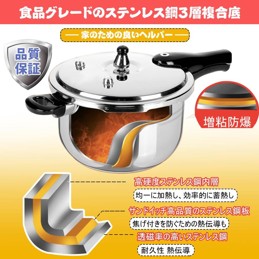 2L-16.8L 圧力鍋 業務用 大容量 ステンレス鋼 防爆 気密性が高く 2L-16.8L 圧力鍋 業務用 大容量 ステンレス鋼 防爆 気密性が高く
