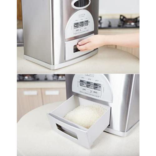 米びつ密閉 米びつ ライスバレル 食品容器 虫除け 防湿 米びつ 家庭用貯蔵 ライスボックス ステンレス鋼 スマートライス こめびつ お米保存容器 お米入れ お米ケ の商品画像