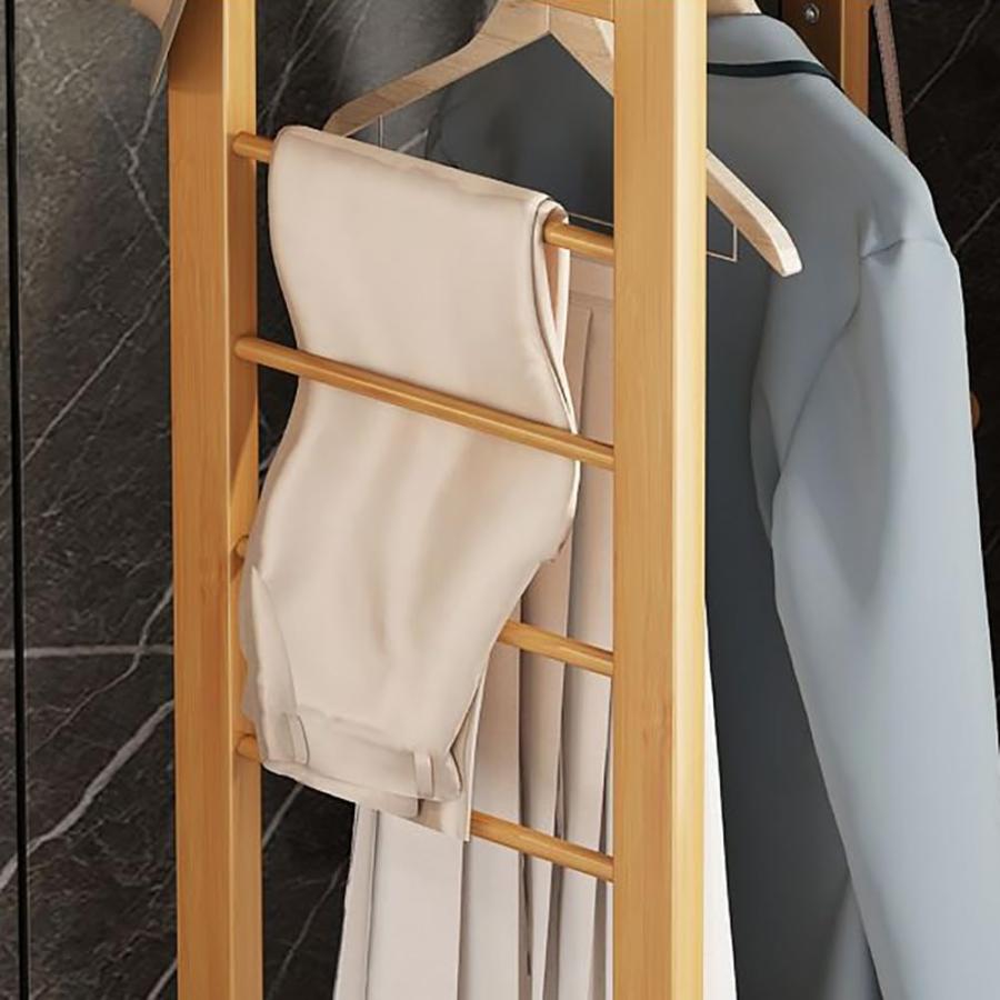 ハンガーラック ポールハンガー スリム 木製 幅36×奥行36×高さ