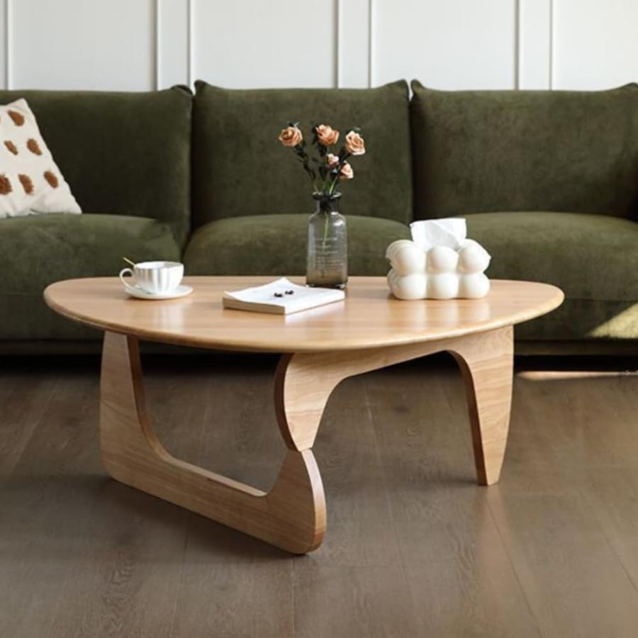 雲の形のコーヒーテーブル、不規則な木製コーヒーテーブル、丸い