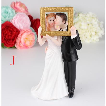 ロマンチックな 結婚式 花嫁新郎 樹脂 ケーキトッパー ウエディング
