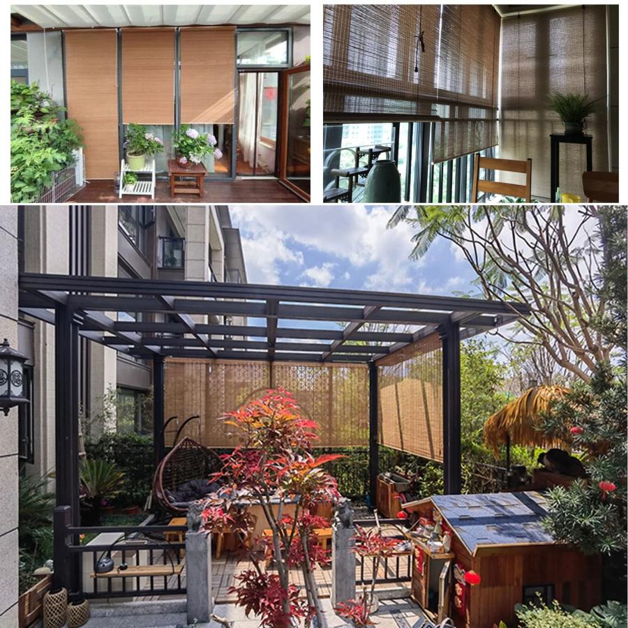 竹すだれ 屋外用 日除け 目隠し 装飾 竹スクリーン 幅 60cm 80cm