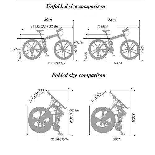 【新品】24インチ 30段変速 折りたたみMTB 白灰 大人の折り畳み式マウンテンバイク、26インチ21/24/27/30