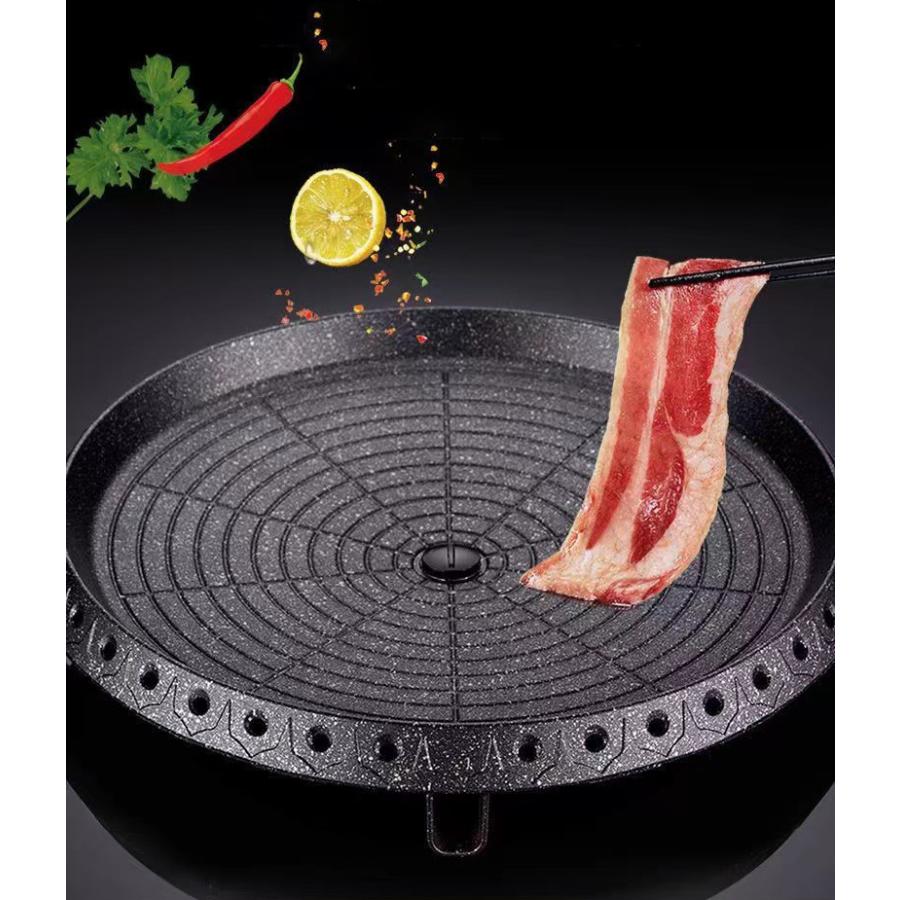 焼肉プレート 角型 IH/ガス対応 サムギョプサル 鉄板 溝付き ヘルシー