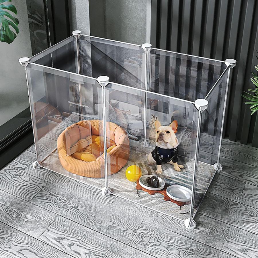 柵 犬 猫 ゲージ 拡張可能 小型 中型 フェンス Lサイズ ホワイト