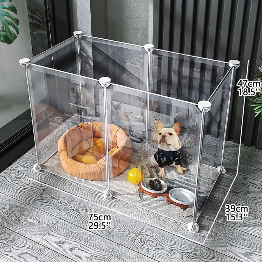 柵 犬 猫 ゲージ 拡張可能 小型 中型 フェンス Mサイズ ホワイト