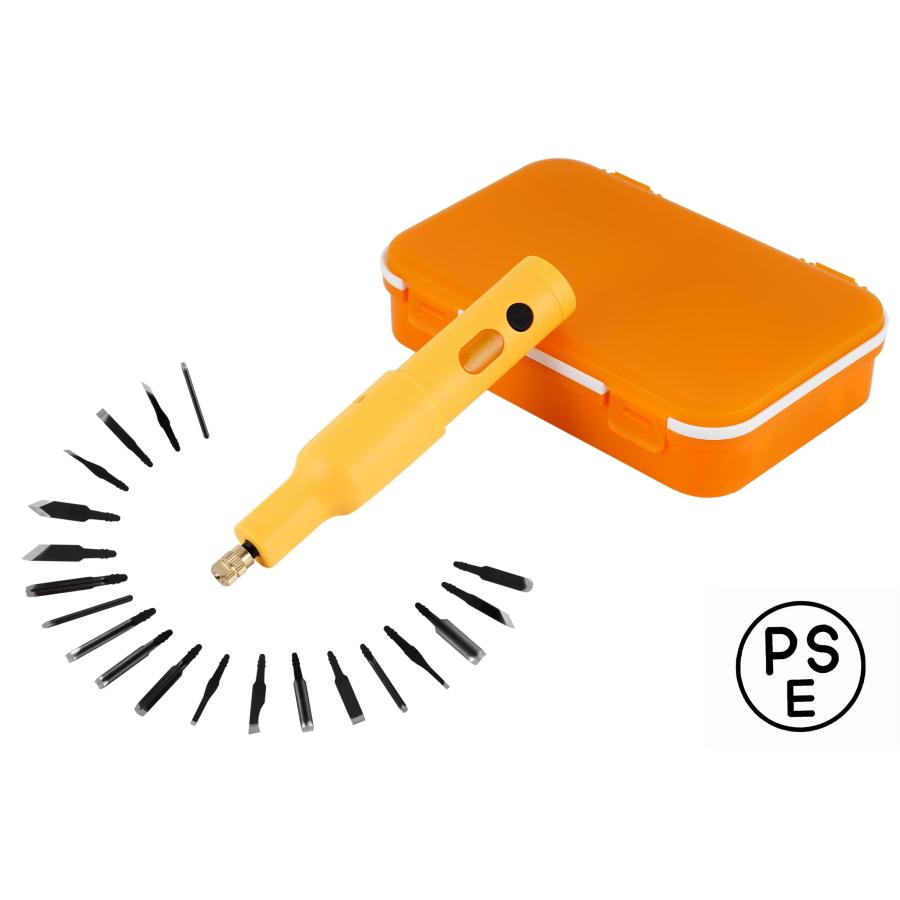 電動彫刻刀 電動木彫機 替刃20個付き木彫機 コードレス USB充電可能